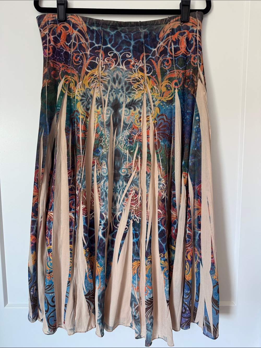 ONE WORLD Micro Mesh Graphic Skirt